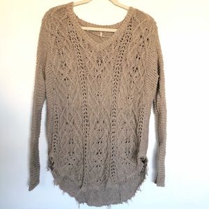 Free People Sweater, tan/beige/Oatmeal color